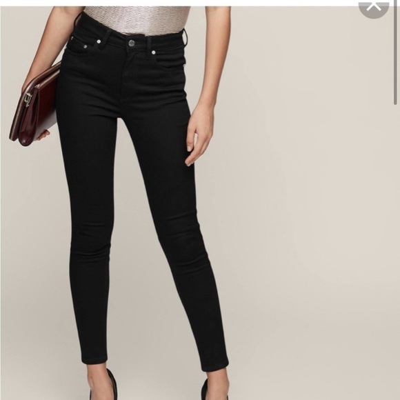 Reiss Stevie Skinny Jeans Black Size 30 - Picture 2 of 11
